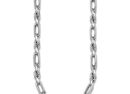 Sterling silver figaro link necklace, alternate view