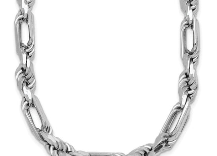 Sterling silver figaro link necklace