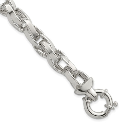 Sterling Silver Polished Double Twisted Link, 18 x 8.7mm
