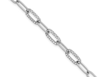 Sterling Silver Chain Bracelets Style QG6933 - Classique Jewelry Inc.
