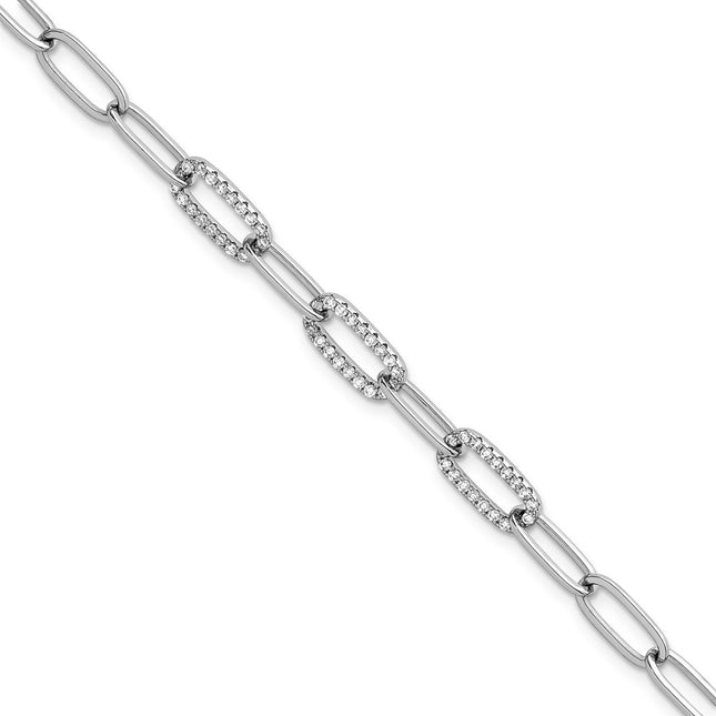Sterling Silver Chain Bracelets Style QG6933 - Classique Jewelry Inc.