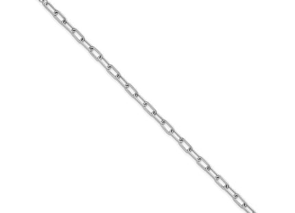 Sterling Silver Rhodium-plated Polished and Twisted Paperclip Link with Extension Necklace