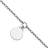 Sterling Silver Rhodium-plated Polished with extender Round Disc Bracelet