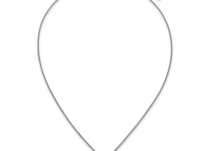 Sterling Silver Rhodium-plated Polished with extender Abstract Necklace (Style QG6937-16)