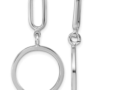 Sterling silver circle drop earrings