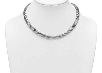 Sterling Silver Rhodium-plated Polished Cubetto 17. Necklace (Style QG6940-17.5)