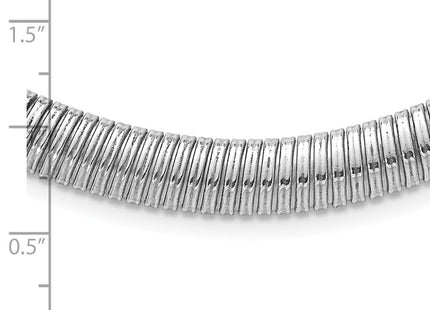 Sterling Silver Rhodium-plated Polished Cubetto 17. Necklace (Style QG6940-17.5)
