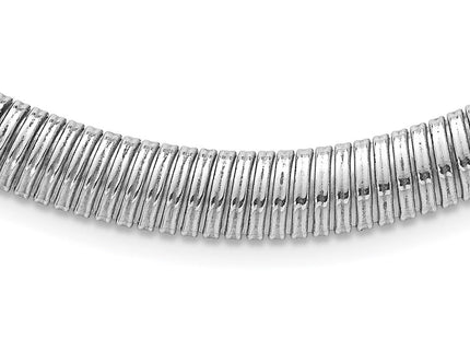Sterling Silver Rhodium-plated Polished Cubetto 17. Necklace (Style QG6940-17.5)