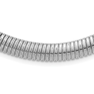 Sterling Silver Rhodium-plated Polished Cubetto 17. Necklace (Style QG6940-17.5)