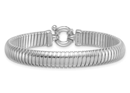Sterling Silver Rhodium-plated Polished Cubetto 7. Necklace