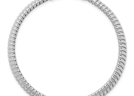 Sterling Silver Rhodium-plated Polished Cubetto 7. Necklace