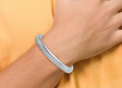 Sterling Silver Rhodium-plated Polished Cubetto 7. Bracelet