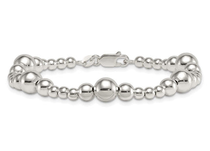 Sterling Silver Polished and Multi-Size Beads