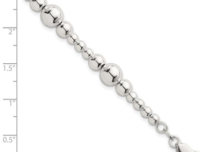 Sterling Silver Polished and Multi-Size Beads