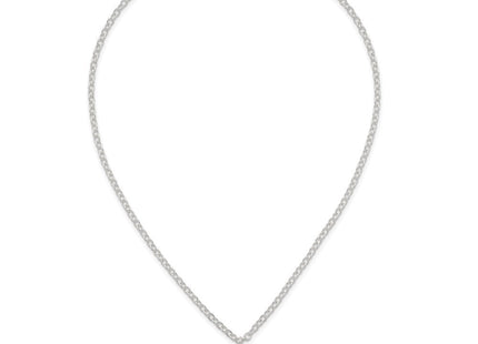 Sterling Silver Polished and Twisted Heart Cable Chain Necklace (Style QG6961-18)