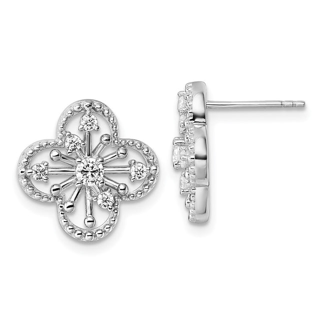 Sterling Silver Earrings Style QG6968E - Classique Jewelry Inc.