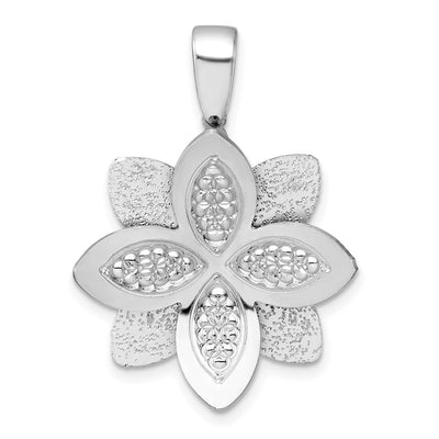 Sterling silver flower pendant