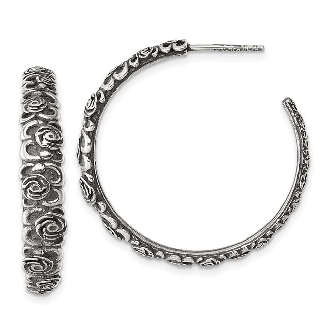 Sterling Silver Earrings Style QG6975E - Classique Jewelry Inc.