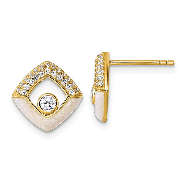 Sterling Silver Earrings Style QG6978EGP - Classique Jewelry Inc.