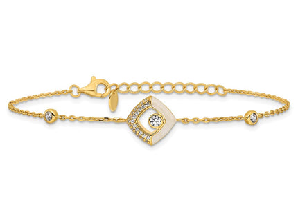 Sterling Silver Bracelets Style QG6978GP - Classique Jewelry Inc.