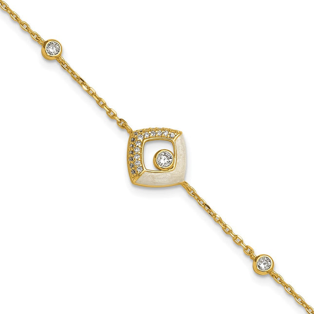 Sterling Silver Bracelets Style QG6978GP - Classique Jewelry Inc.