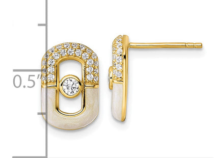 Sterling Silver Earrings Style QG6979EGP - Classique Jewelry Inc.