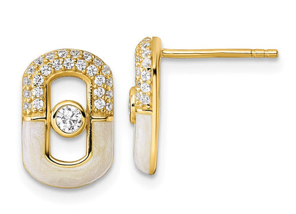 Sterling Silver Earrings Style QG6979EGP - Classique Jewelry Inc.