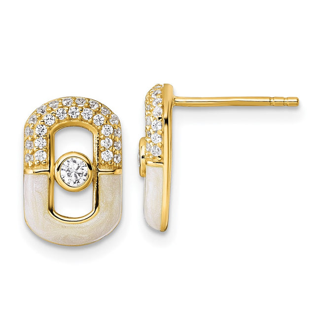 Sterling Silver Earrings Style QG6979EGP - Classique Jewelry Inc.