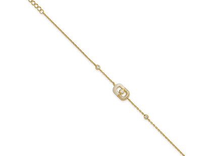 Sterling Silver Bracelets Style QG6979GP - Classique Jewelry Inc.