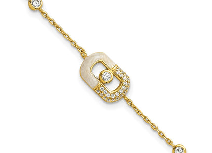 Sterling Silver Bracelets Style QG6979GP - Classique Jewelry Inc.