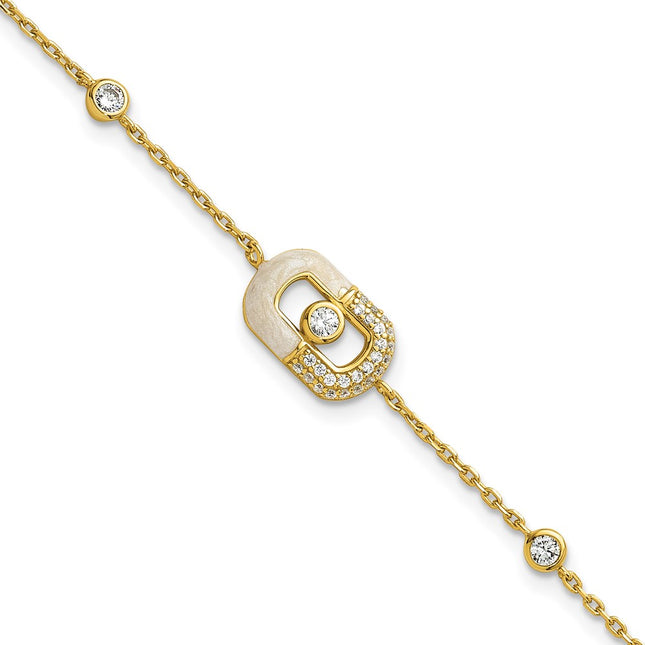 Sterling Silver Bracelets Style QG6979GP - Classique Jewelry Inc.