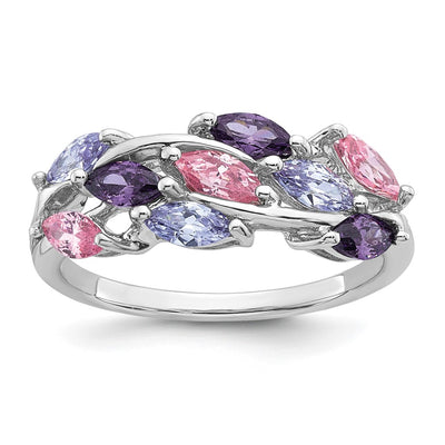 Sterling silver cubic zirconia brooch