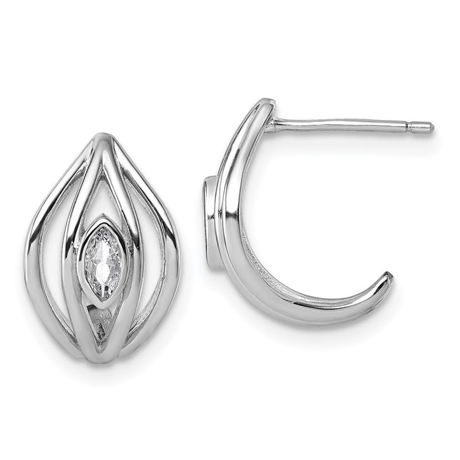Sterling Silver Earrings Style QG6991E - Classique Jewelry Inc.