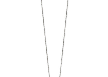 Sterling silver cubic zirconia circle necklace, alternate view