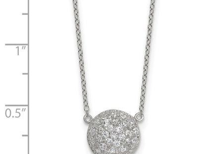 Sterling silver cubic zirconia circle necklace, additional view