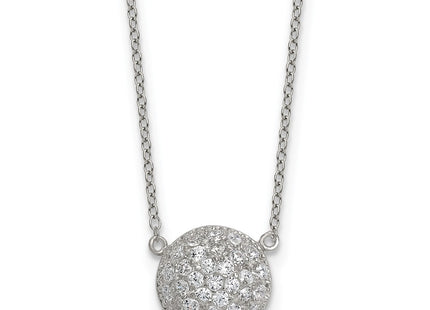 Sterling silver cubic zirconia circle necklace