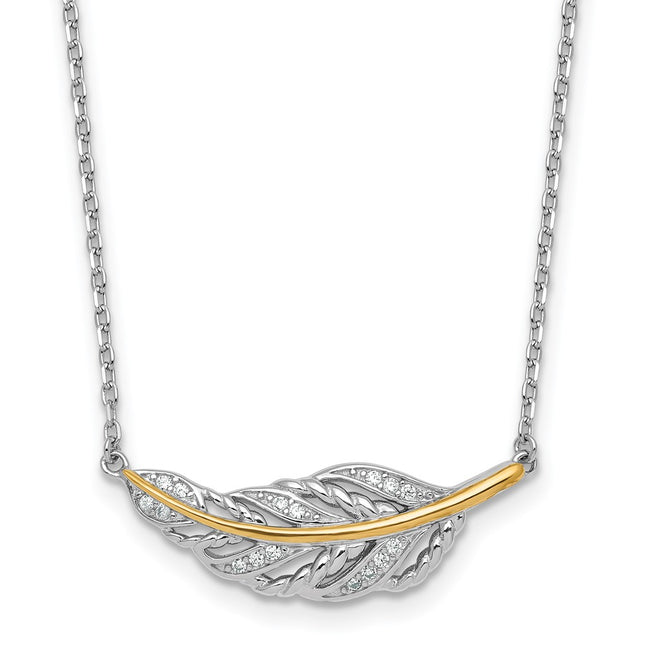 Silver/14k Two-Tone Jewelry Style QG7091 - Classique Jewelry Inc.