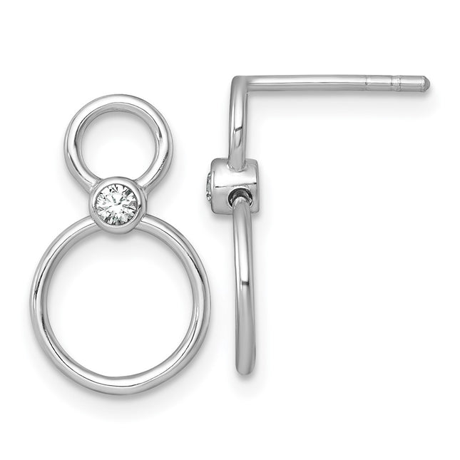 Sterling Silver Earrings Style QG7107E - Classique Jewelry Inc.