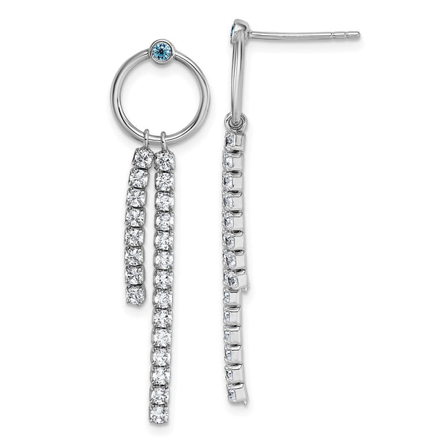 Sterling Silver Earrings Style QG7108E - Classique Jewelry Inc.