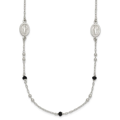 Sterling silver miraculous medal necklace