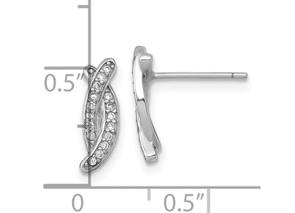 Sterling Silver Earrings Style QG7127E - Classique Jewelry Inc.