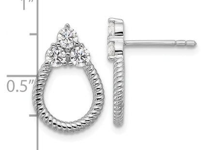 Sterling Silver Earrings Style QG7133E - Classique Jewelry Inc.