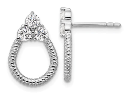 Sterling Silver Earrings Style QG7133E - Classique Jewelry Inc.