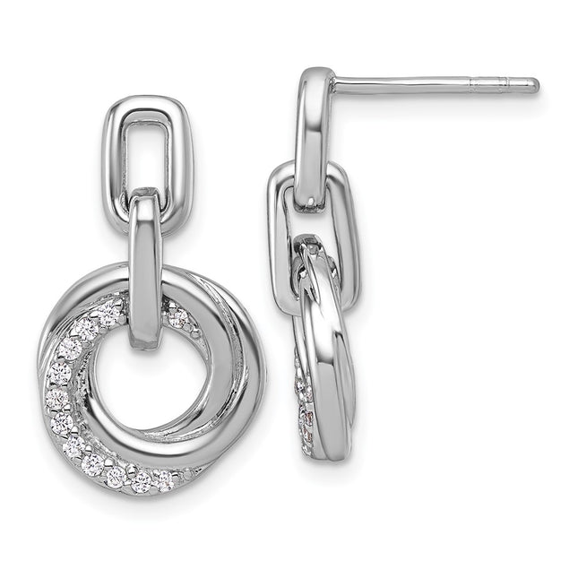 Sterling Silver Earrings Style QG7136E - Classique Jewelry Inc.
