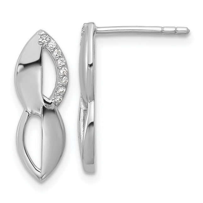 Sterling Silver Earrings Style QG7139E - Classique Jewelry Inc.