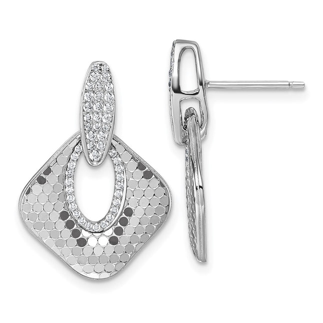 Sterling Silver Earrings Style QG7144E - Classique Jewelry Inc.