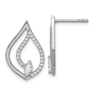 Sterling Silver Earrings Style QG7145E - Classique Jewelry Inc.