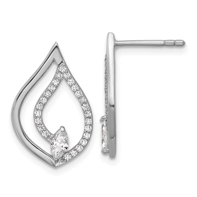 Sterling Silver Earrings Style QG7145E - Classique Jewelry Inc.