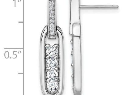 Sterling Silver Earrings Style QG7151E - Classique Jewelry Inc.