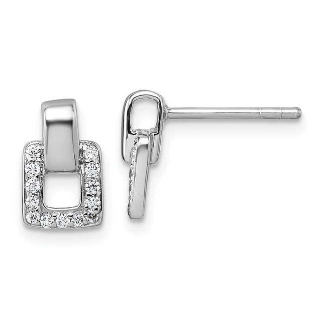 Sterling Silver Earrings Style QG7153E - Classique Jewelry Inc.